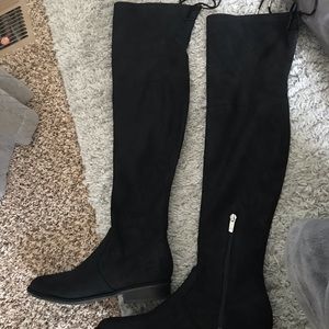 Marc Fisher Black Over-the-Knee Suede Boots